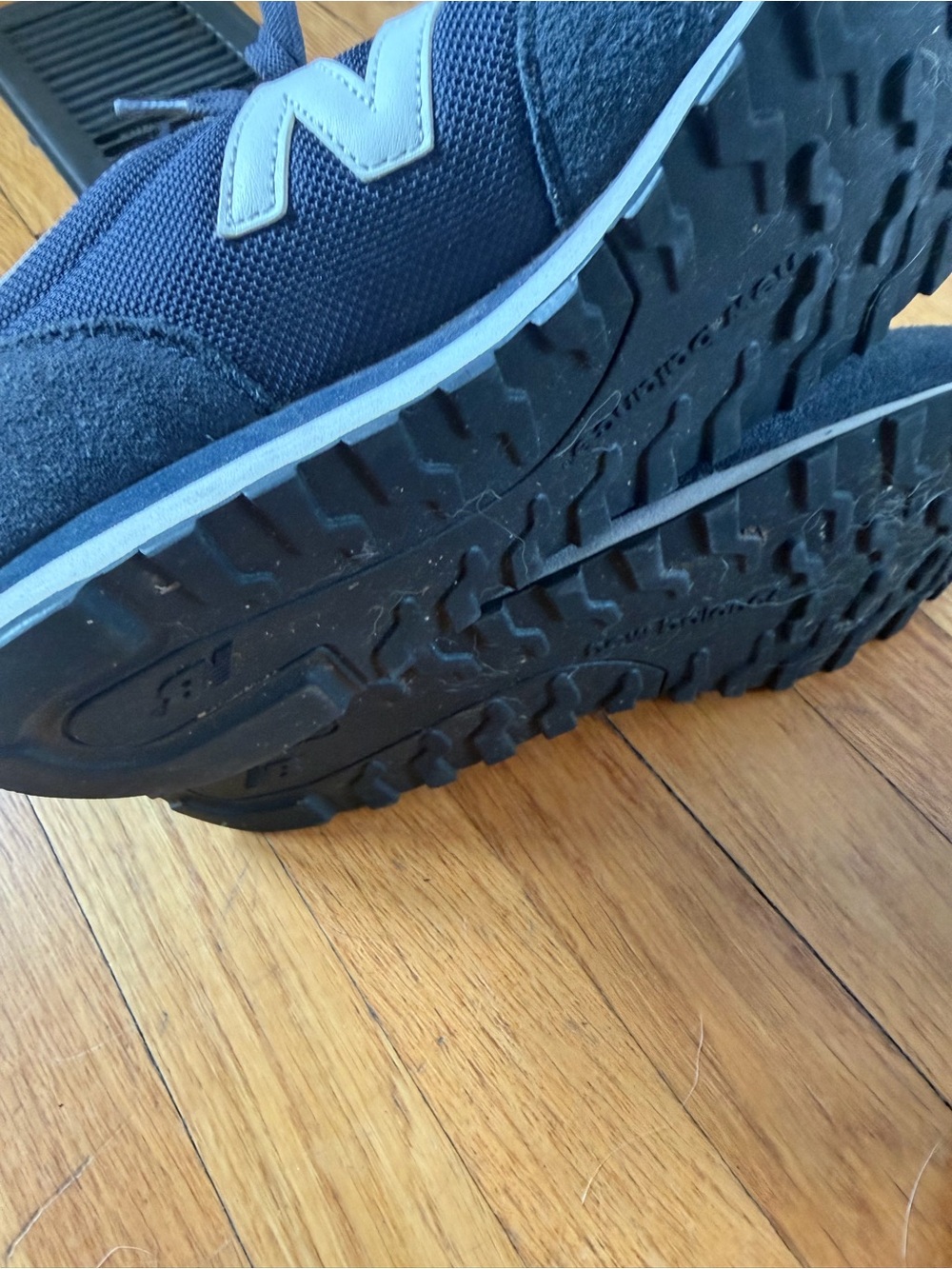 New Balance Navy and White Women's Athletic Sneakers - Picture 4 of 6